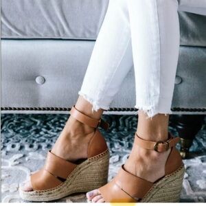 New, without box, Treasure and Bond Sannibel-Lea espadrille wedge heel.